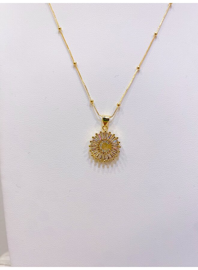 NADIA 24KGF INITIAL NECKLACE