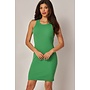 FITTED AND FINE RIBBED TANK MINI DRESS