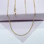 18K GF BOX CHAIN DAINTY NECKLACE 18"