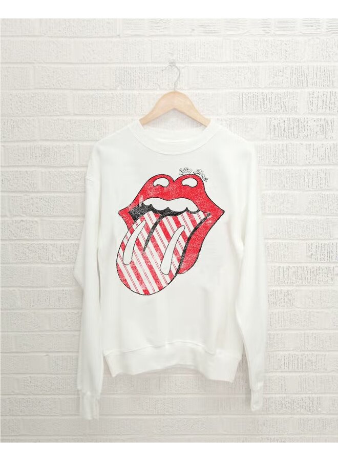 ROLLING STONES CANDY CANE LICK THRIFTED SWEATSHIRT
