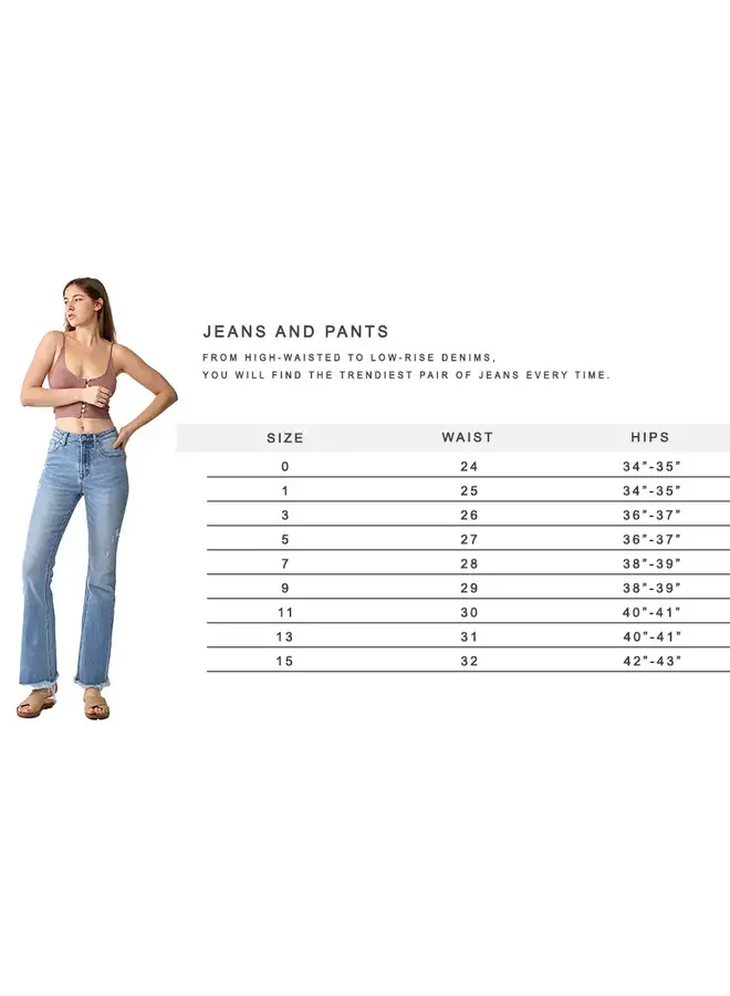 MARLEY HIGH RISE WIDE CUFFED JEANS-LIGHT WASH