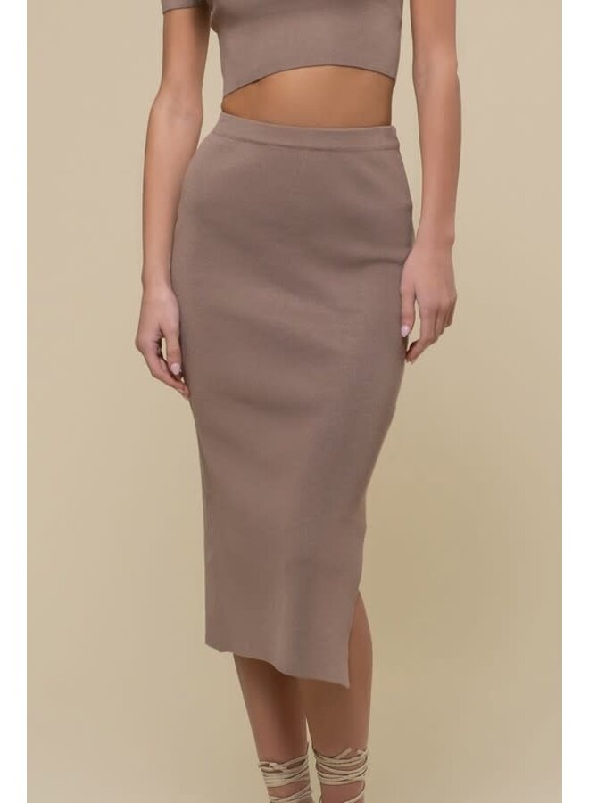 FALL FEELS SWEATER KNIT MIDI SKIRT