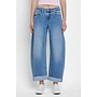 ADRIAN HIGH RISE CUFFED BARREL JEAN-LIGHT WASH