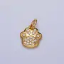 16K GF CZ ANIMAL PAW-PRINT CHARM