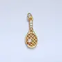 24KGF CZ MICRO PAVED TENNIS CHARM