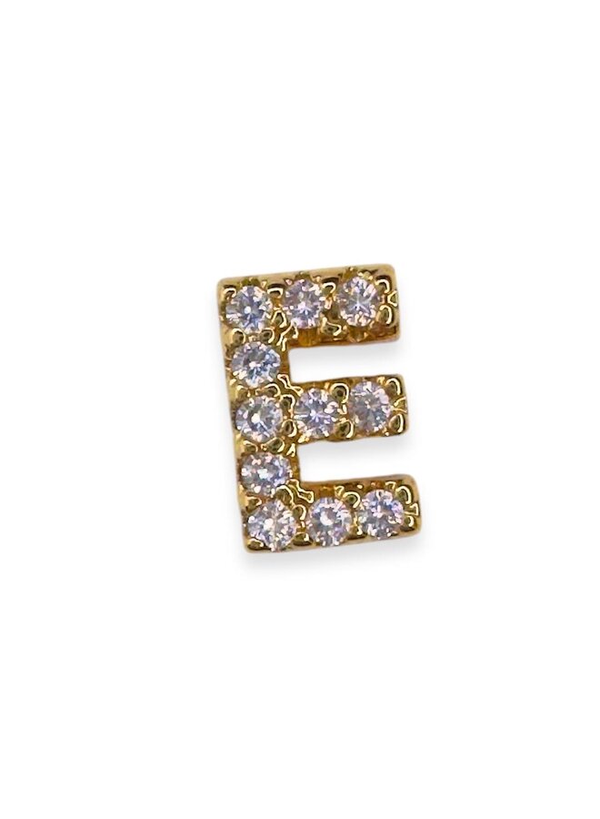 18KGF CRYSTAL SLIDE INITIAL CHARM