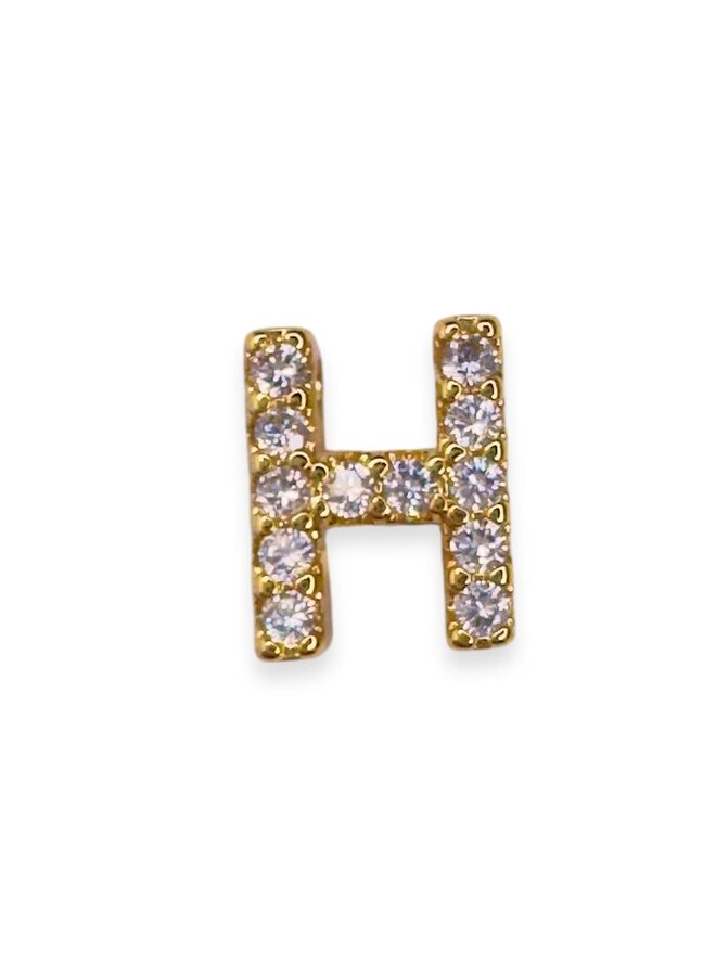 18KGF CRYSTAL SLIDE INITIAL CHARM