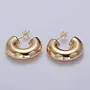 VAL 24KGF CHUBBY HOOP EARRINGS