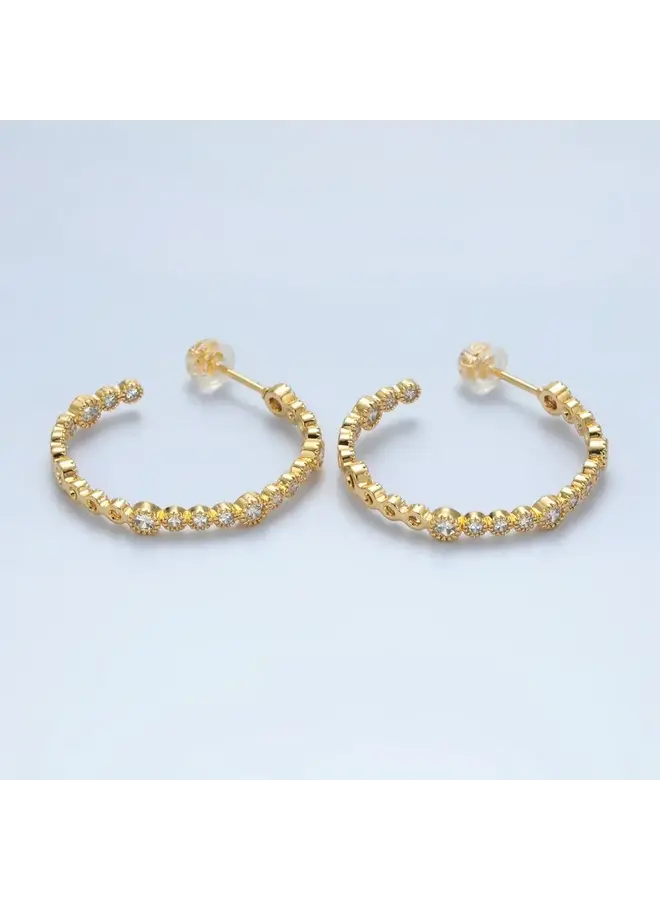 ETTY 24KGF HOOP EARRINGS