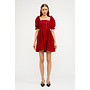 ENYA VELVET BABYDOLL DRESS