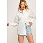 POPLIN OVERSIZED BUTTON DOWN SHIRT
