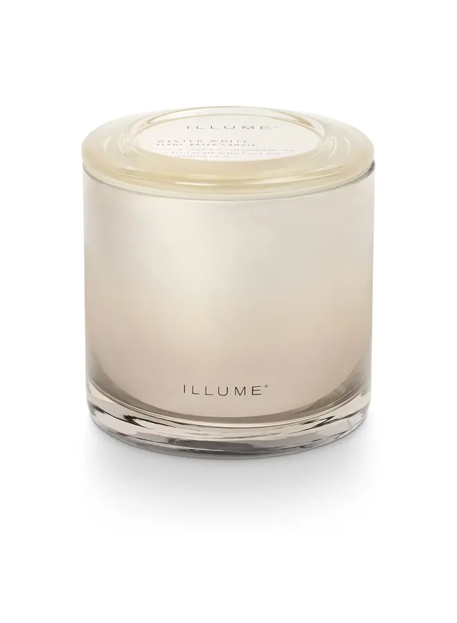 WINTER WHITE STATEMENT GLASS CANDLE