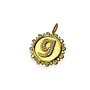 14KG PLATED VINTAGE COIN INITIAL CHARM