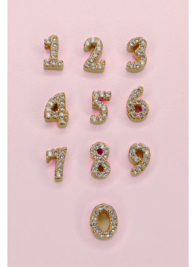 18KGF SLIDE NUMBER CHARM