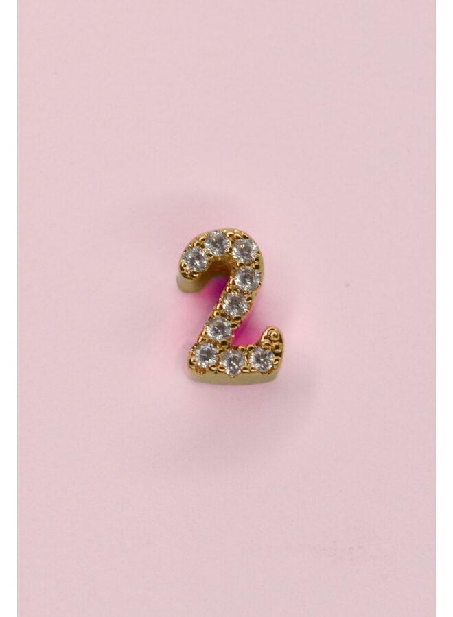 18KGF SLIDE NUMBER CHARM