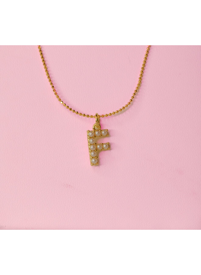 THE PEARLY INITIAL NECKLACE-18KGF
