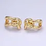 ELARA 24KGF KNOTTED HOOP EARRINGS