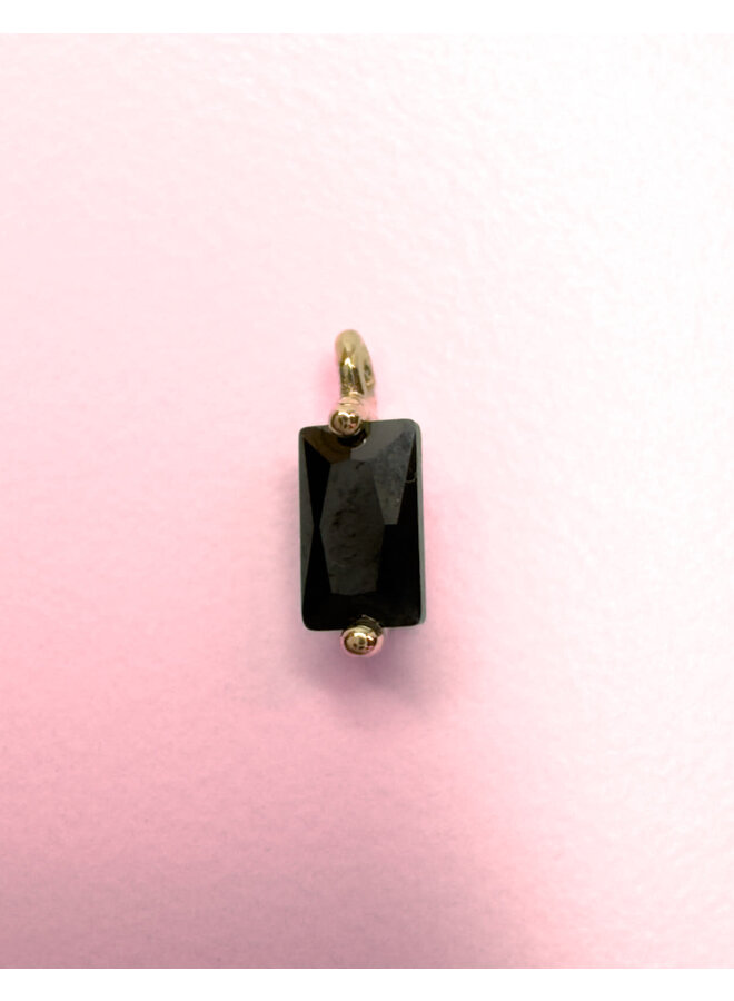 14KGF BLACK CRYSTAL SPACER