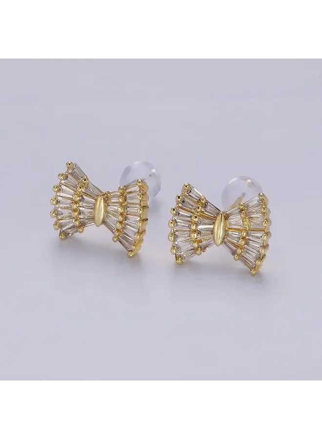 ADDIE 24KGF BOW STUD EARRINGS