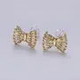 ADDIE 24KGF BOW STUD EARRINGS