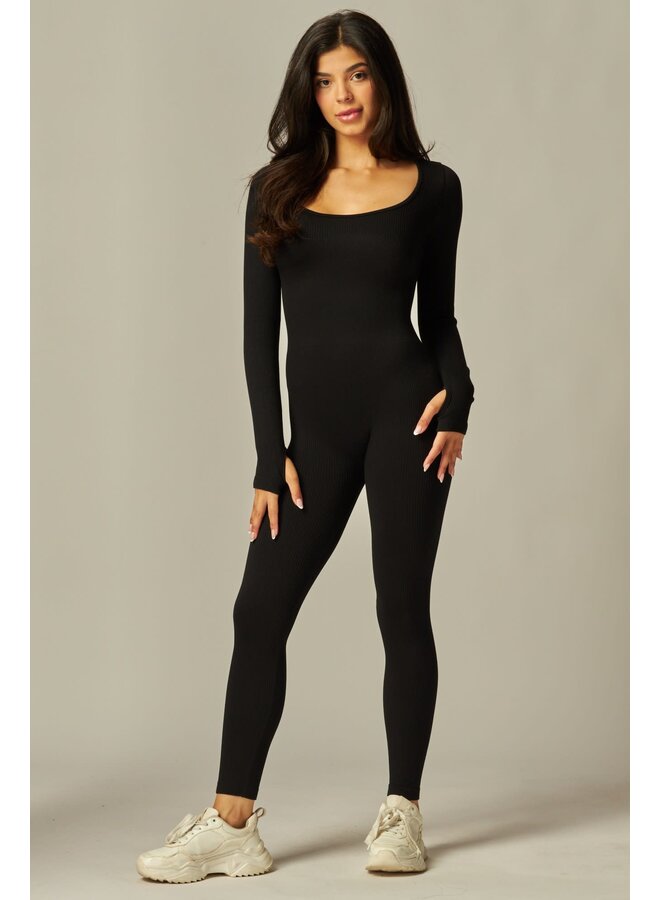 IN MY COMFORT ERA ONESIE-BLACK