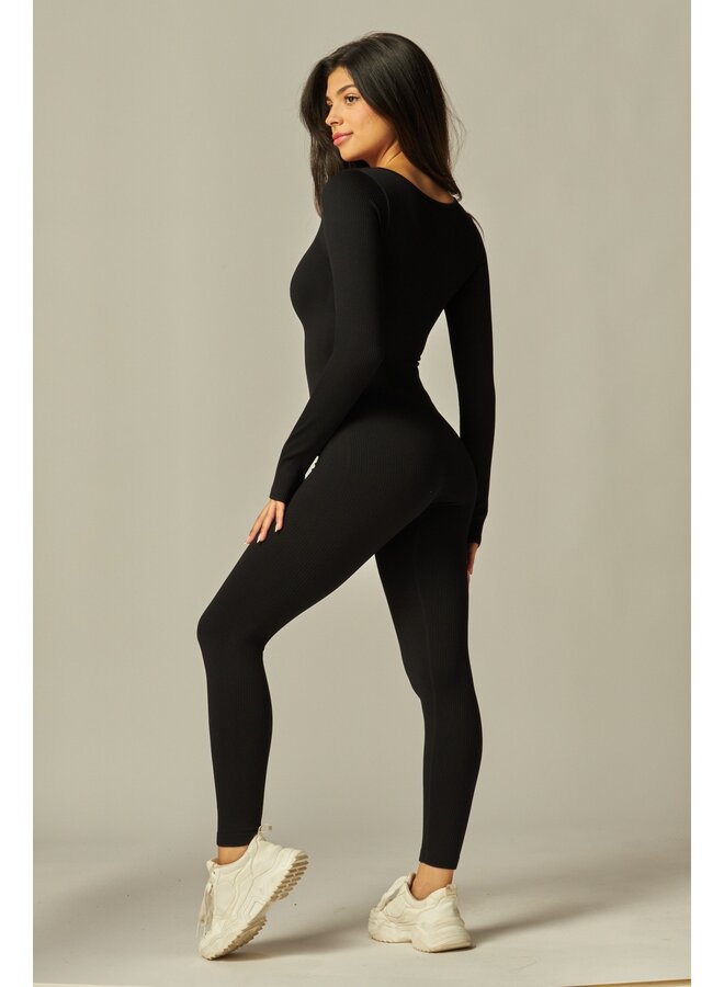 IN MY COMFORT ERA ONESIE-BLACK