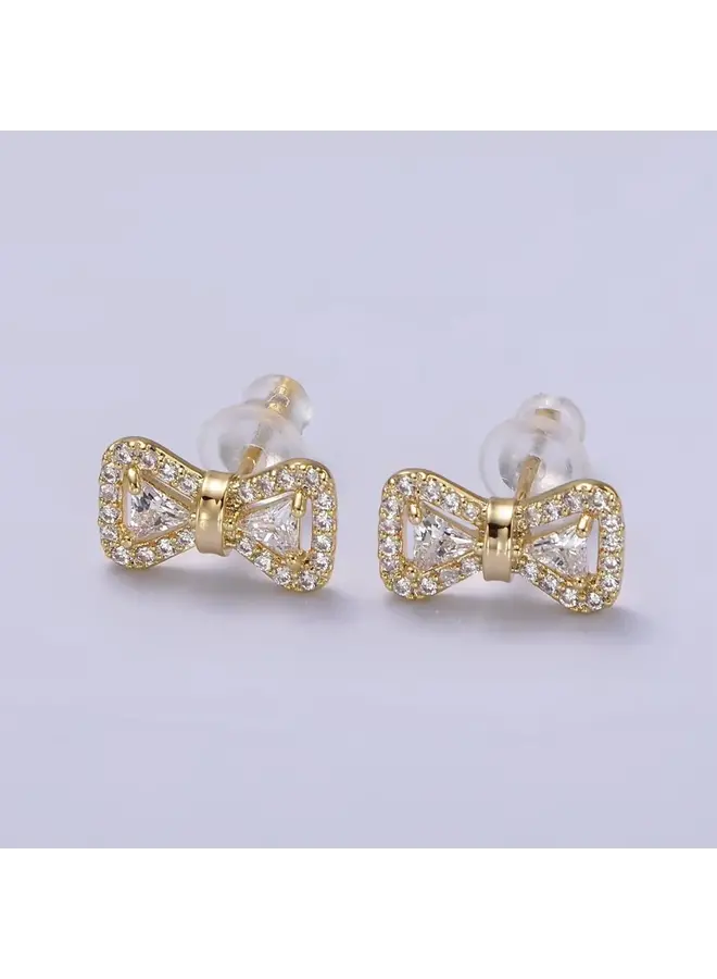 ESTELLA 24KGF BOW EARRINGS