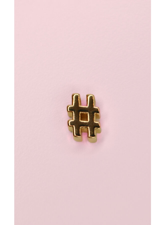 24KGF HASHTAG CHARM