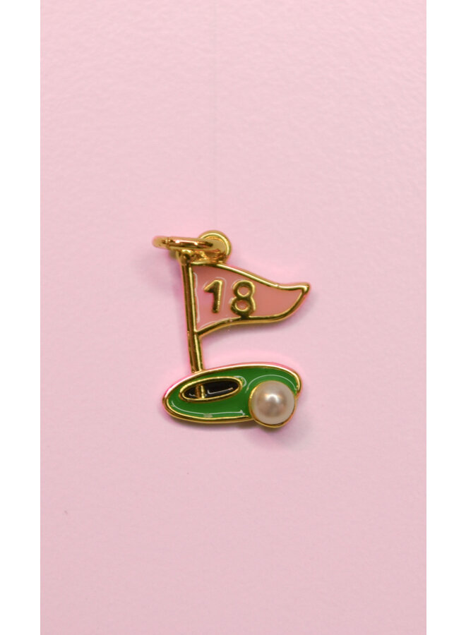 24KGF GOLF COURSE PEARL CHARM