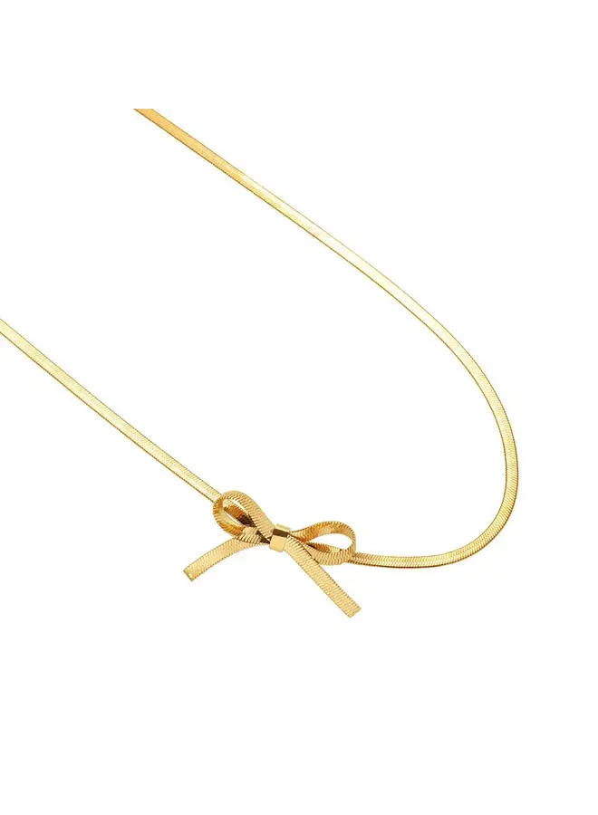 ELLA BOW CHOKER-18KGF