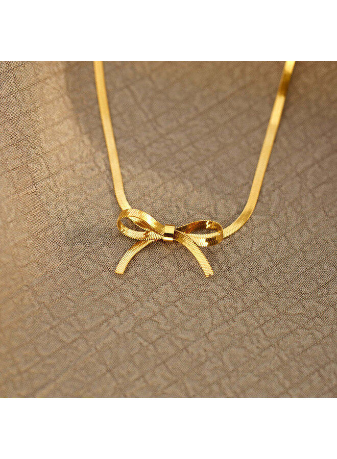 ELLA BOW CHOKER-18KGF
