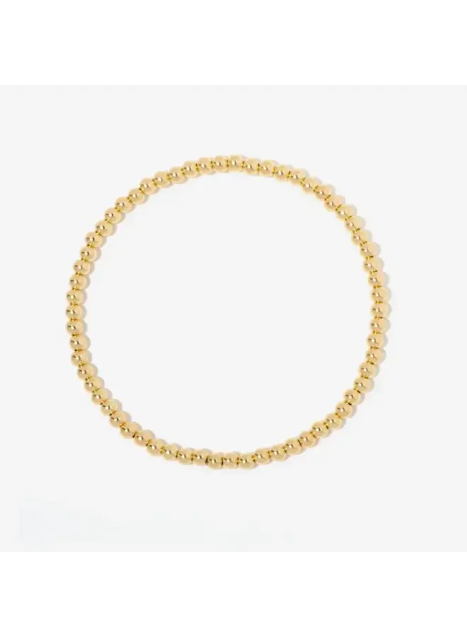STRETCH BEAD BRACELET-18KGF 3MM