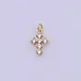 24KGF MINI CZ CROSS CHARM