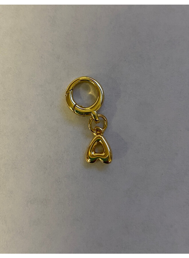24KGF MINI GROOVY INITIAL CLIP CHARM
