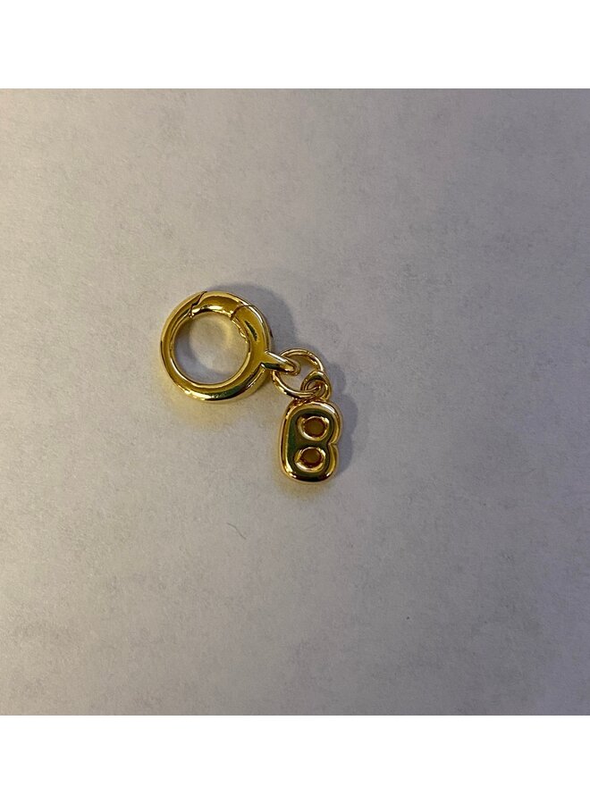 24KGF MINI GROOVY INITIAL CLIP CHARM