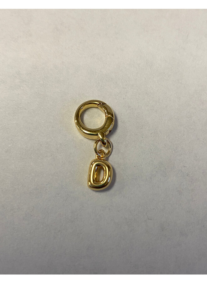 24KGF MINI GROOVY INITIAL CLIP CHARM