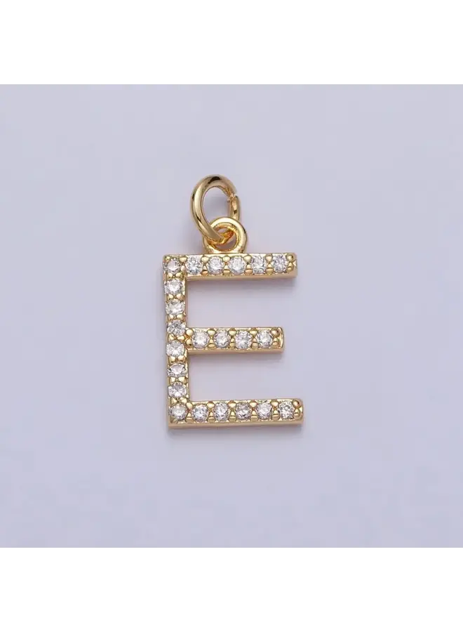 24KGF SLEEK INITIAL CLIP CHARM