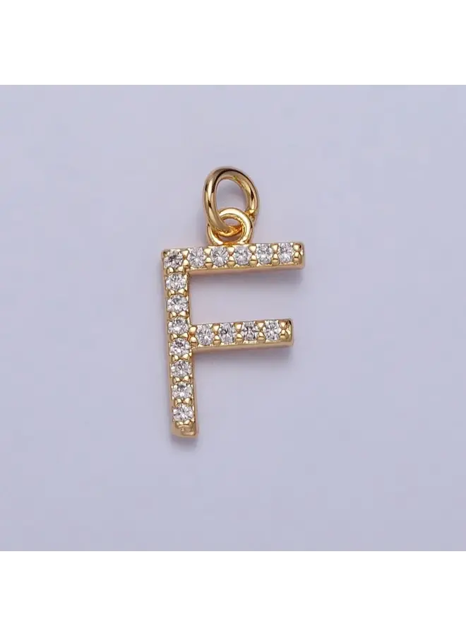 24KGF SLEEK INITIAL CLIP CHARM