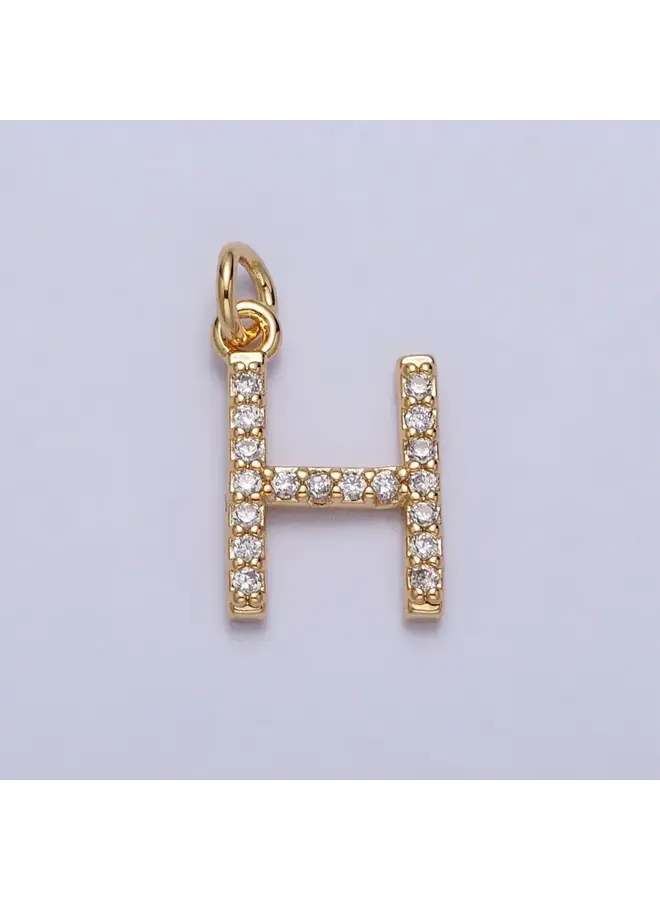 24KGF SLEEK INITIAL CLIP CHARM