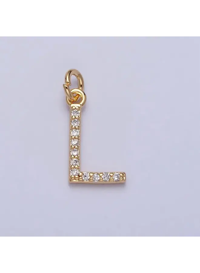 24KGF SLEEK INITIAL CLIP CHARM