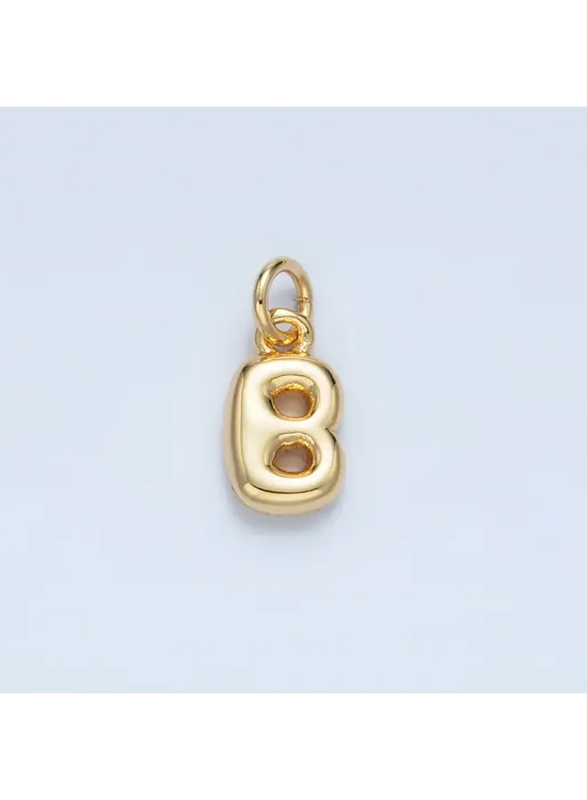 24KGF MINI GROOVY INITIAL CLIP CHARM