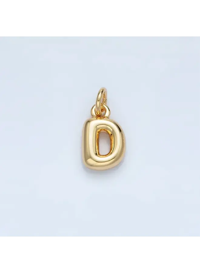 24KGF MINI GROOVY INITIAL CLIP CHARM