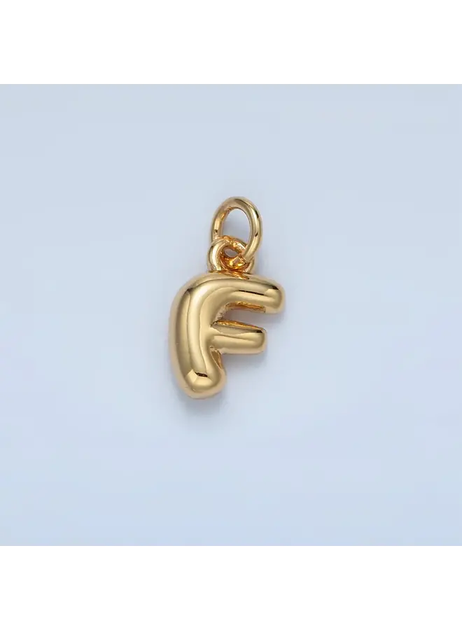 24KGF MINI GROOVY INITIAL CLIP CHARM