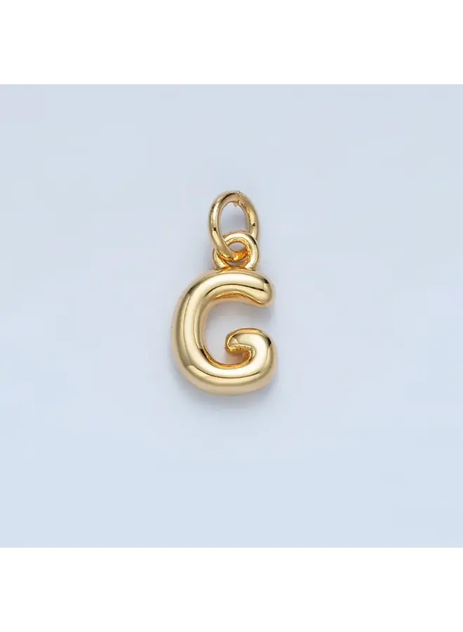 24KGF MINI GROOVY INITIAL CLIP CHARM
