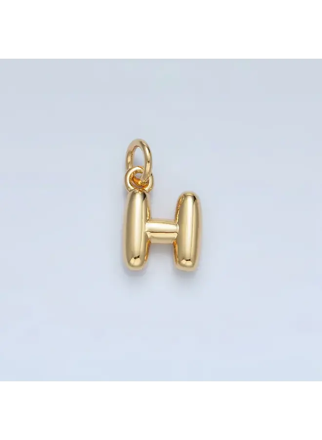 24KGF MINI GROOVY INITIAL CLIP CHARM