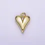 24KGF PUFFED HEART CLIP CHARM