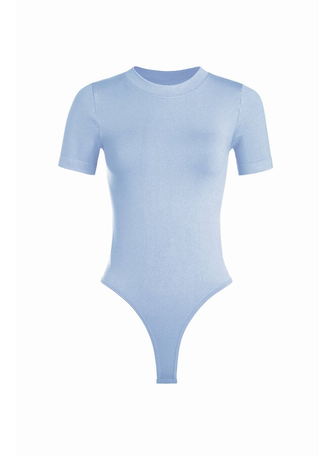 BABY BLUE LETTY SMOOTH TEE BODYSUIT ONE SIZE