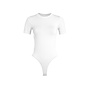WHITE LETTY SMOOTH TEE BODYSUIT ONE SIZE