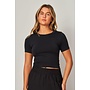 BLACK LETTY SMOOTH CROP TEE