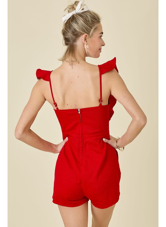 THAT'S MY RUFFLE ROMPER-RED